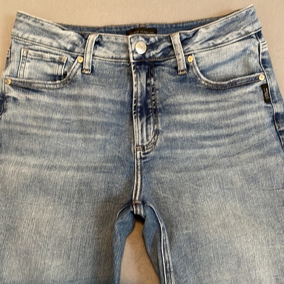 Silver Jeans Womens 31 Avery Slim Boot Light Wash Stretch Denim Soft - Picture 3 of 16